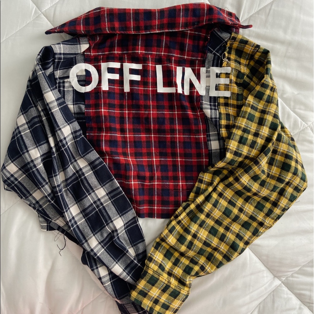 Cropped Flannel Top